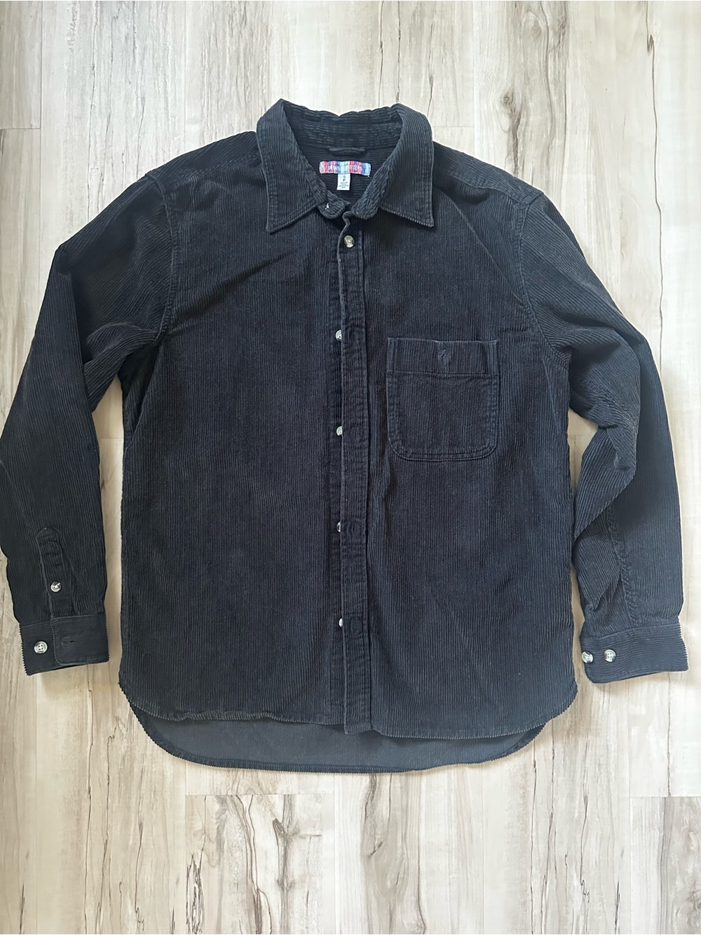Urban outfitters Black Corduroy Button-Up Shirt (